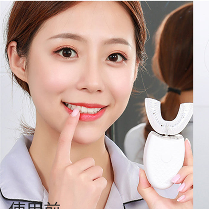 Electric Rechargeable Automatic Massaging Toothbrush U-Shaped Mouth Cover