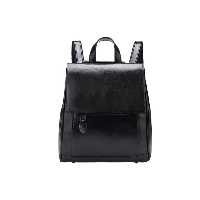 Retro Style Large Capacity Genuine Leather Women's Bag Backpack