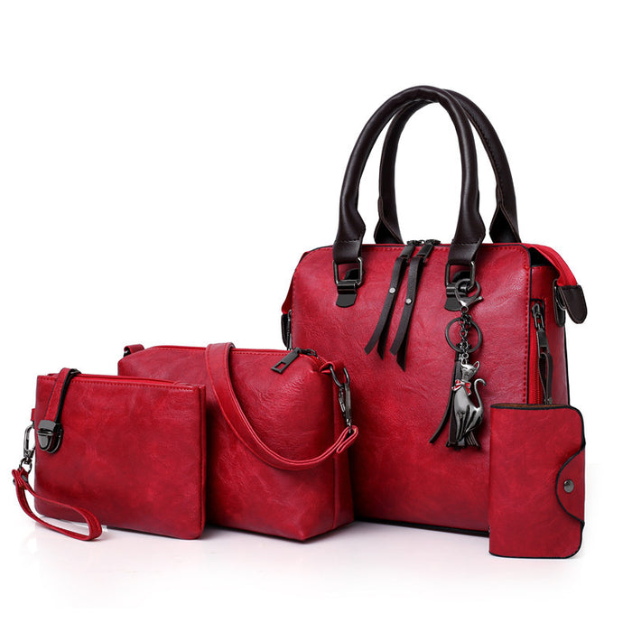 Retro Fashion Crossbody Bag for Women Four-piece Set