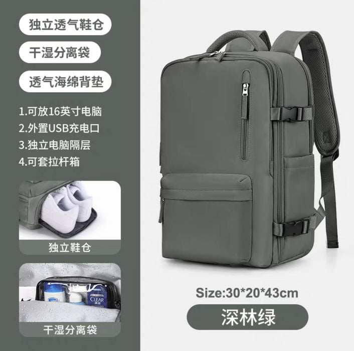 Women's Large Capacity Multifunctional Backpack Luggage Travel Bag