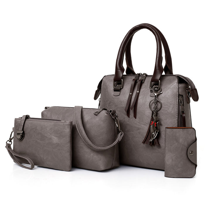 Retro Fashion Crossbody Bag for Women Four-piece Set