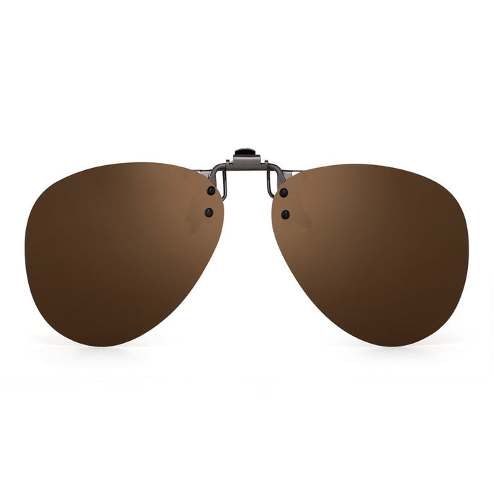Vintage Women Men Aviator Pilot Filp up. Polarized Clip On Sunglasses for Prescription Glasses UV400