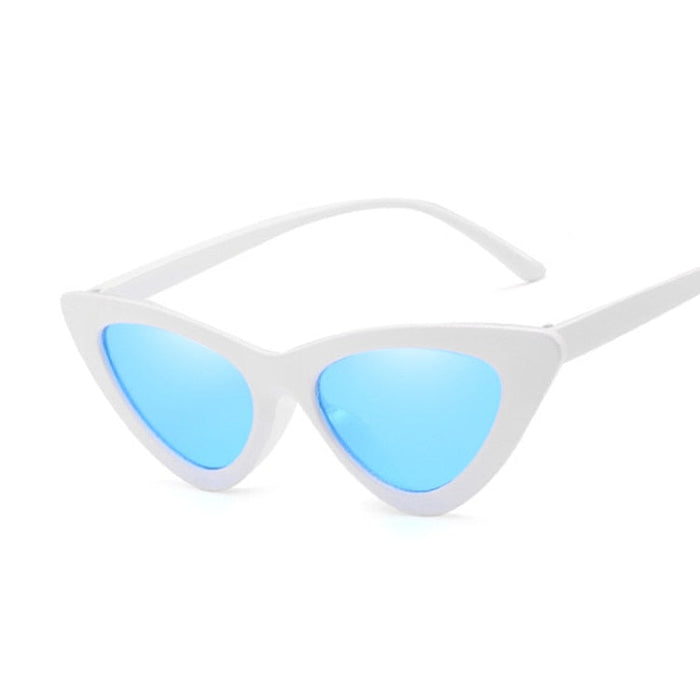 Cat Eye Women Cute Sunglasses. Retro Small Black White Red Triangle Vintage Ladies Sun Glasses Female UV400