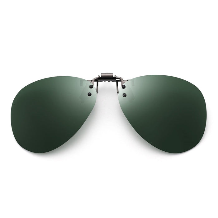 Women Men Vintage Aviator Filp up. Pilot Polarized Clip On Sunglasses for Prescription Glasses UV400
