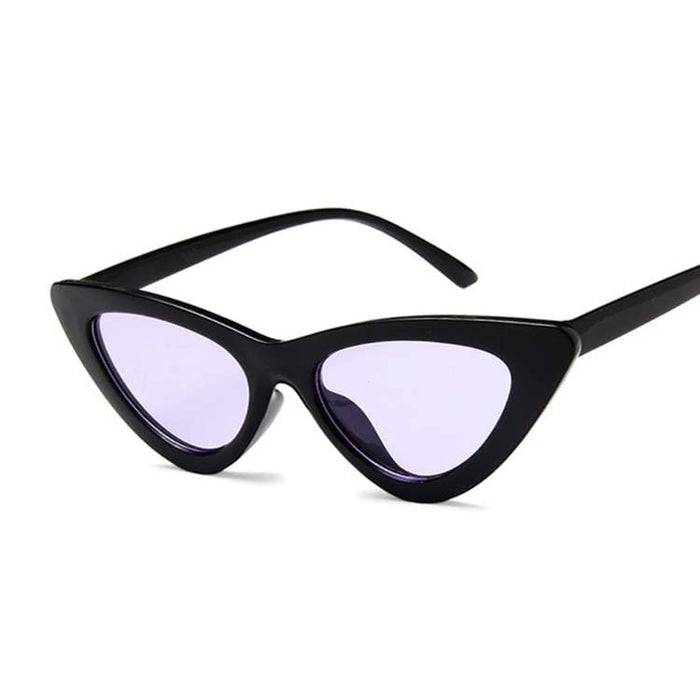 Cute Women Cat Eye Sunglasses. Retro Small Black White Red Triangle Vintage Ladies Sun Glasses Female UV400