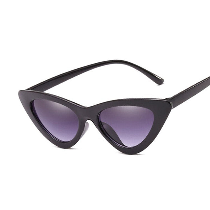 Cat Eye Cute Women Sunglasses. Retro Small Black White Red Triangle Vintage Ladies Sun Glasses Female UV400