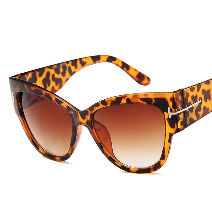 Cat Eye Women Sunglasses Extra Large. Female Gradient Points Sun Glasses Big Oculos UV400