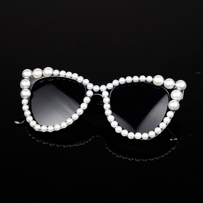 Sexy Cat Eye Women Sunglasses. Lady's Pearl Sun Glasses Vintage Shades Eyewear UV400