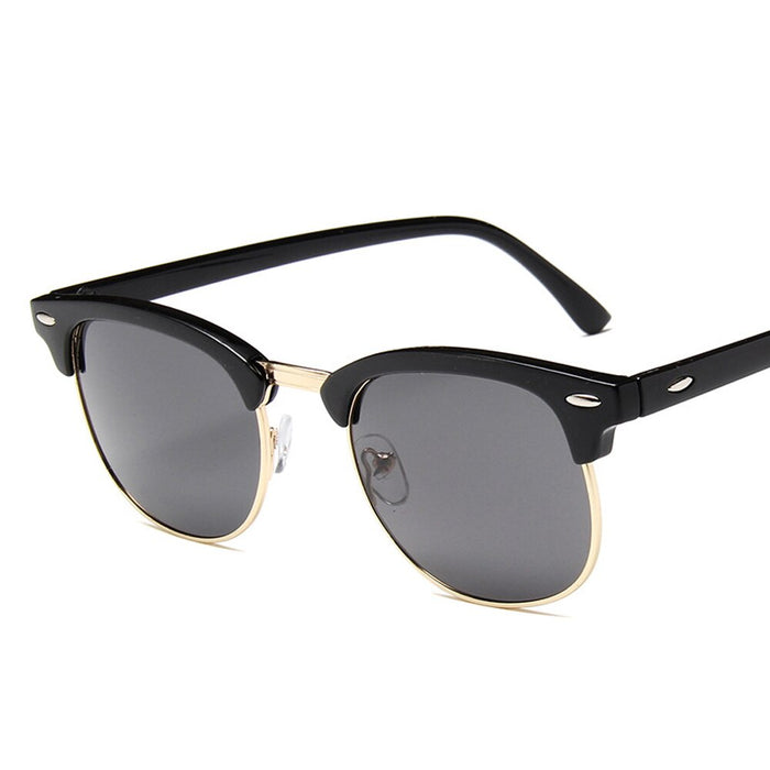 Semi Rimless Polarized Classic Men Women Sunglasses Brand Design Eye Sun Glasses UV400