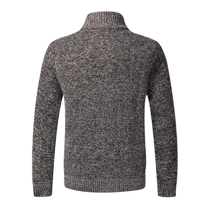 Men Fleece Zipper Sweaters Jackets Autumn Winter Warm Cardigan. Men's Slim Fit Knitted Sweater Coat Thick Cardigan Sweater Jacket