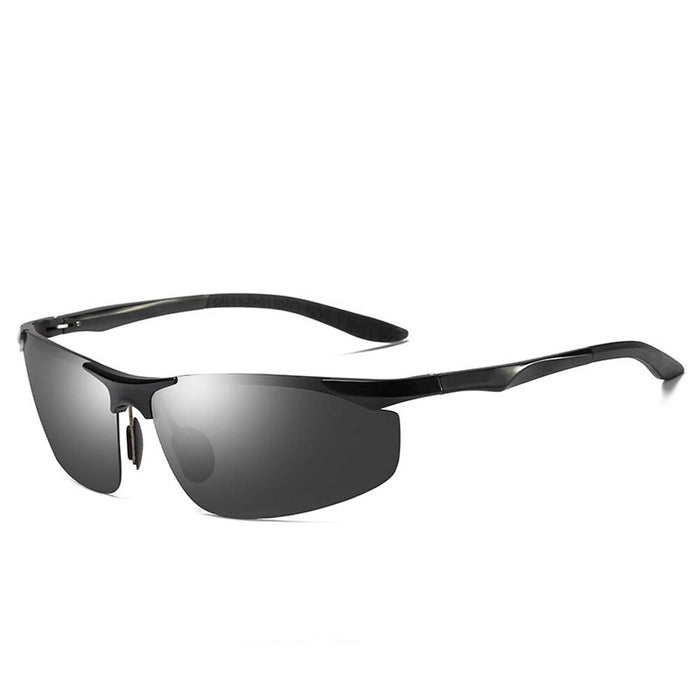 Alloy Frame Men Women Polarized Rectangle Sunglasses.  Anti-UV400 Male Mirror Sun Glasses