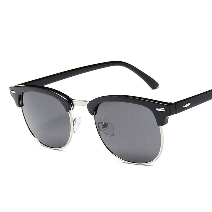 Semi Rimless Polarized Classic Men Women Sunglasses Brand Design Eye Sun Glasses UV400