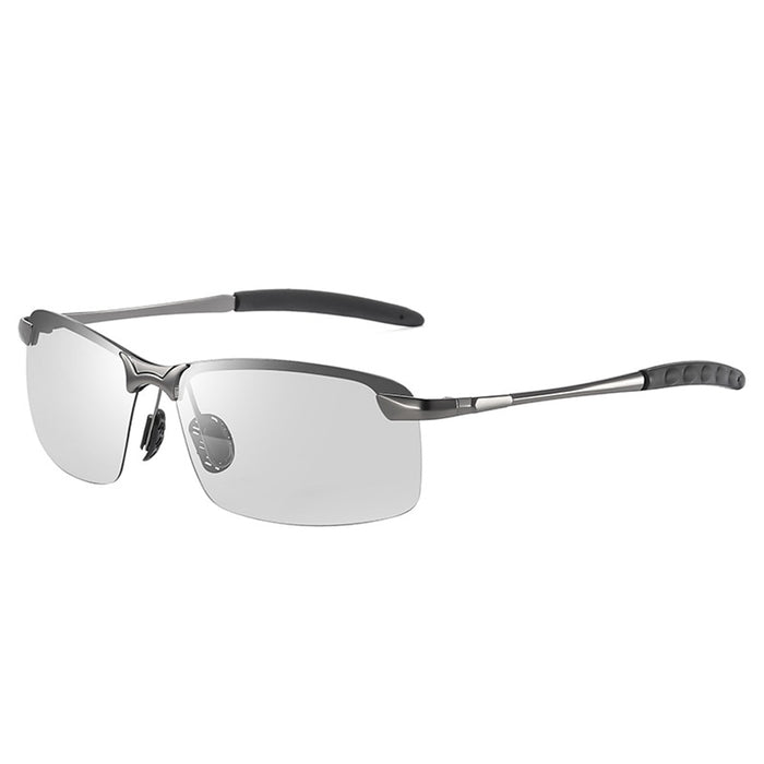 Metal Frame Polarized Photochromic Men's Sunglasses. Mirror Sun Glasses Driving Goggles UV400 Anti-Glare