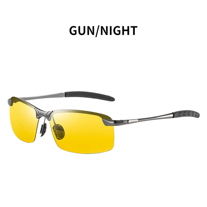 Metal Frame Polarized Men's Sunglasses. Mirror Sun Glasses Driving Goggles UV400 Anti-Glare