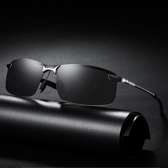 Metal Frame Men's Sunglasses. Polarized Mirror Sun Glasses Driving Goggles UV400 Anti-Glare