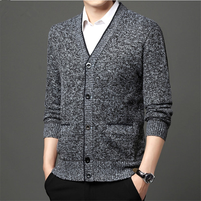 Men Cardigan Knitted Sweater Jackets Spring Autumn Winter Coats. Mens Single Breasted Long Sleeve V Neck Casual Slim