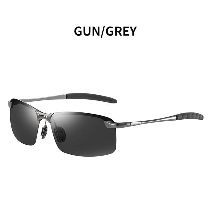 Metal Frame Men's Sunglasses. Polarized Mirror Sun Glasses Driving Goggles UV400 Anti-Glare