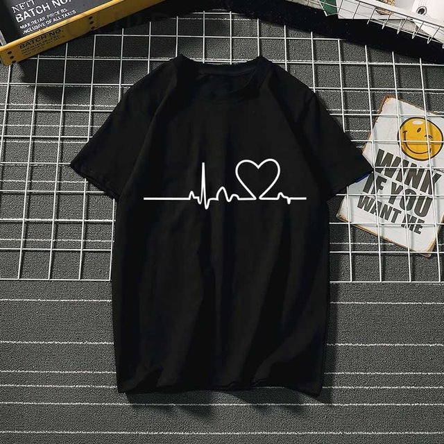 Women T-shirt. Harajuku Love Tshirt Women heart ulzzang graphic t shirts women summer femme clothes