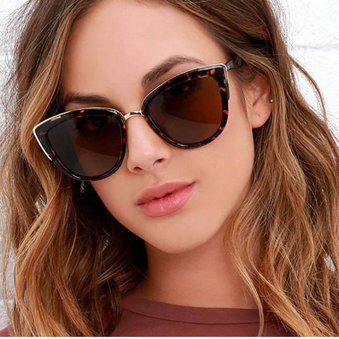 Cat Eye Shape Women Fashion Sunglasses. Retro Cateye Ladies Sun Glasses Stylish Driving Eyewear Female UV400