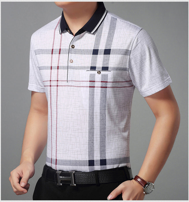 Men's Bodybuilding Short Sleeve Polo Shirt. Real Pocket Plaid Polos Summer Pol Tee Shirts Men Dress Poloshirt