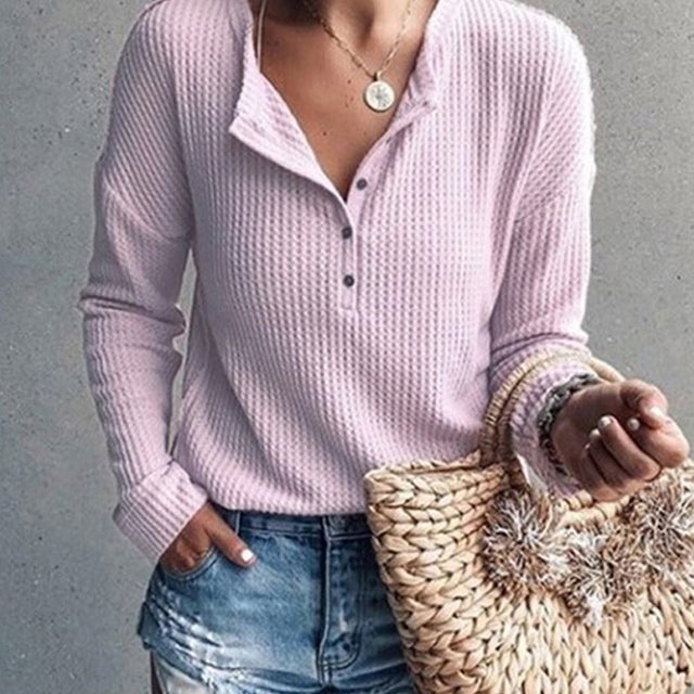 Slim Women Casual Tops V-Neck T Shirt. Autumn Spring Long Sleeve Women Clothing Autumn Spring Cheap Wholesale