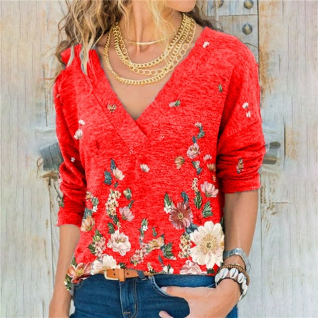 Autumn Spring Women Casual Slim Tops, Basic T Shirt. Long Sleeve V-Neck T Shirt  female Cheap Wholesale
