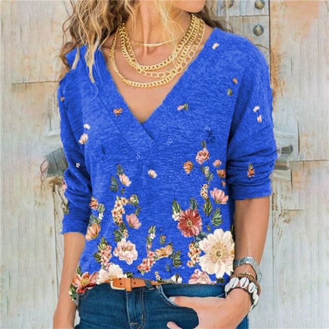 Autumn Spring Women Casual Slim Tops, Basic T Shirt. Long Sleeve V-Neck T Shirt  female Cheap Wholesale