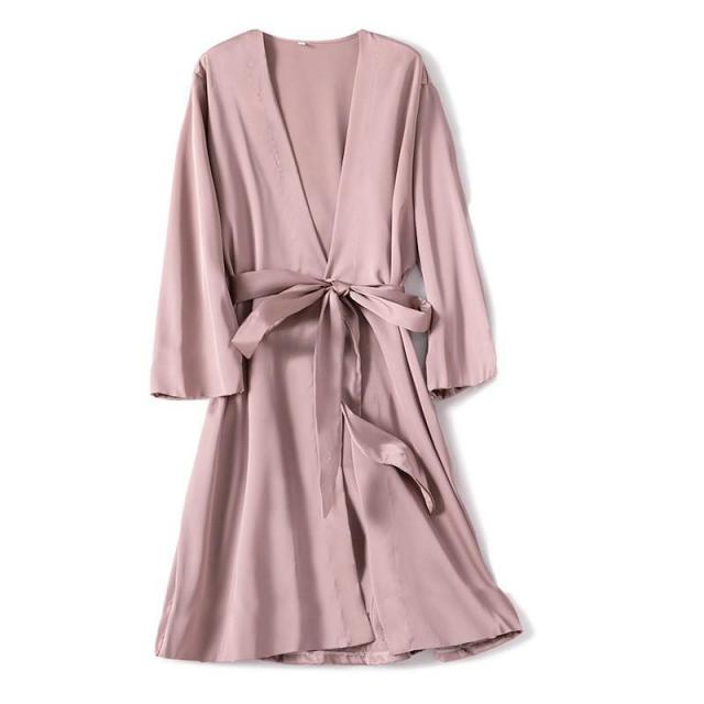 Satin Robe Women Lingerie Sleepwear. Female Intimate Silky Bridal Wedding Gift Casual Kimono Bathrobe Gown Nightgown Sexy Nightwear
