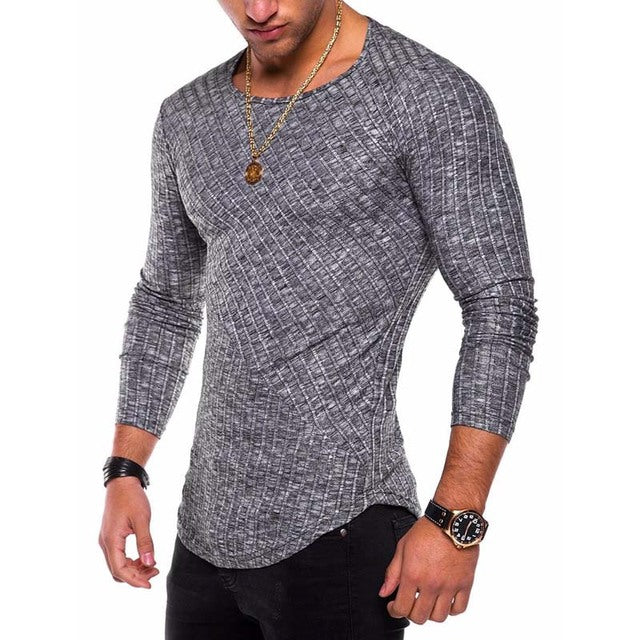 Plus Size Men Slim Fit Sweater. S-4XL Spring Autumn Thin O-Neck Knitted Pullover Men Casual Solid Mens Sweaters