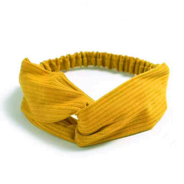 Women Soft Solid Print Headbands. Vintage Cross Knot Elastic Hairbands Turban Bandanas Girls Hair Bands Hair Accessories