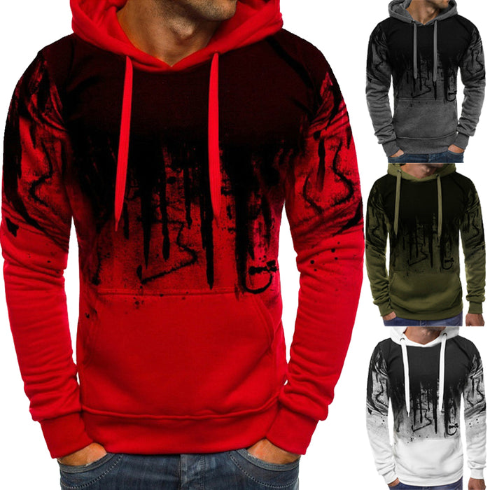 Men's Camouflage Sweatshirts Long Sleeved Hoodies. Autumn and Winter Fashion  Casual Sports Hooded Coat