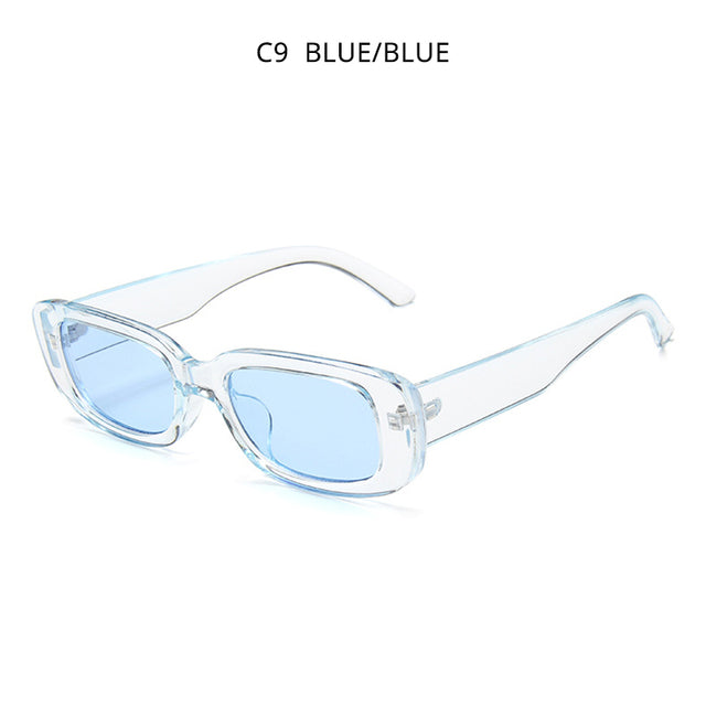 Vintage Fashion Rectangle Women Sunglasses. Plastic Female Sun Glasses Retro Square Sunglass UV400